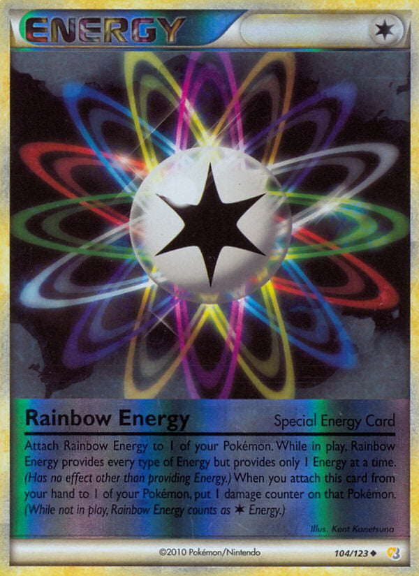 HeartGold SoulSilver Rainbow Energy #104/123 reverse holo